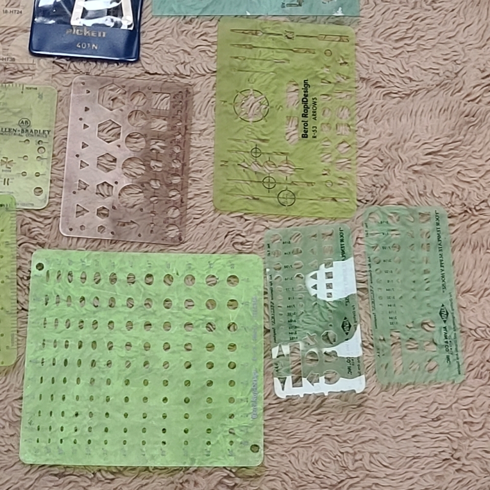 Vintage Drafting Architech Templates Set, Huge, Pickett, Stencils And More - Picture 7 of 8